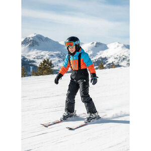 Gerry water proof Snow pants with suspenders kids , Size S 7/8 Black Unisex